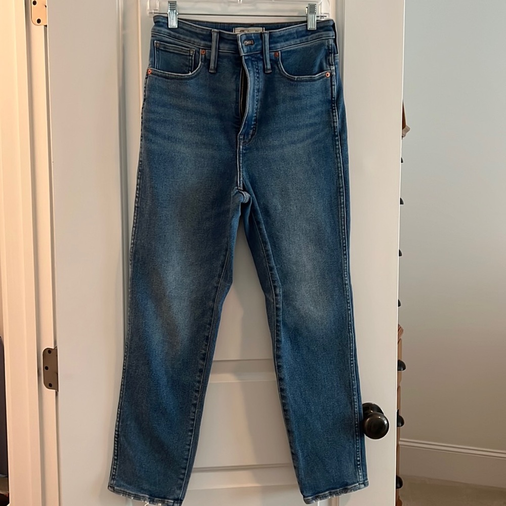 Madewell curvy stovepipe high rise jeans size 28